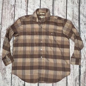 Vintage Western Pearl Snap Campus Button Down Long Sleeve Shirt
